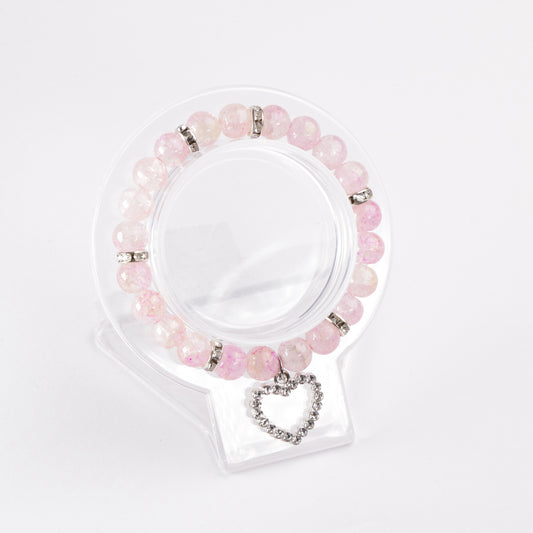 Crystal Blush Heart Bracelet