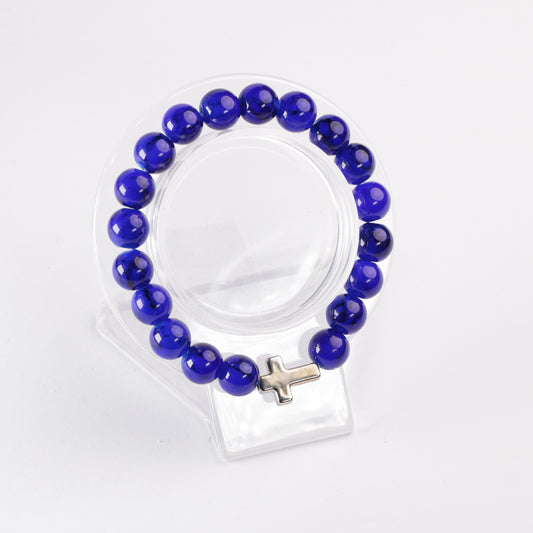 Sapphire Toned Faith Bracelet